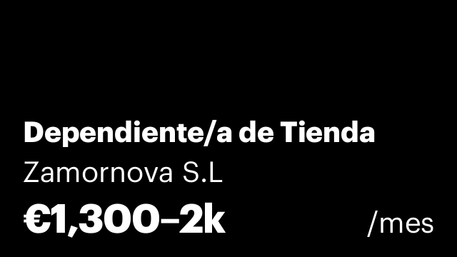 Dependiente/a de Tienda