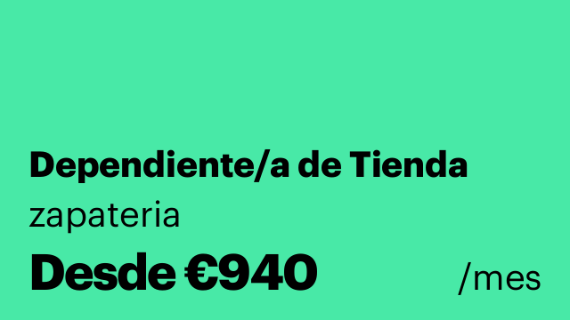 Dependiente/a de Tienda