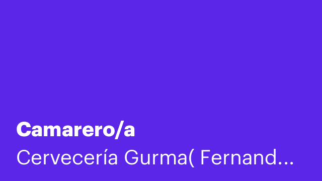 Camarero/a