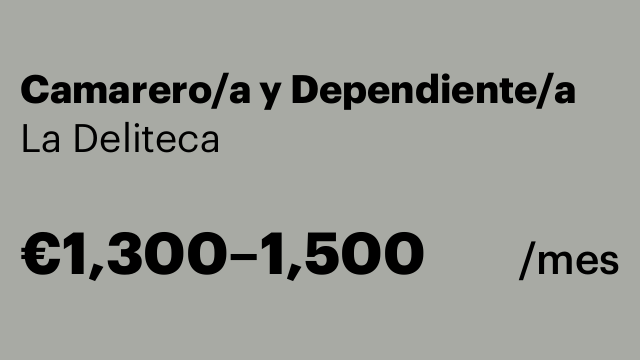 Camarero/a y Dependiente/a