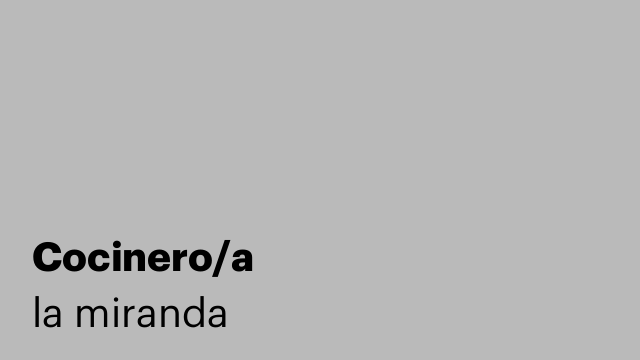Cocinero/a