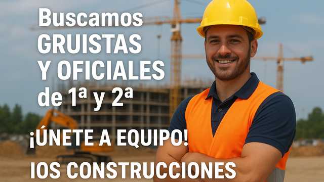 Gruista y Oficiales de construcción