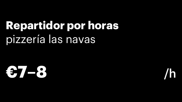 Repartidor por horas