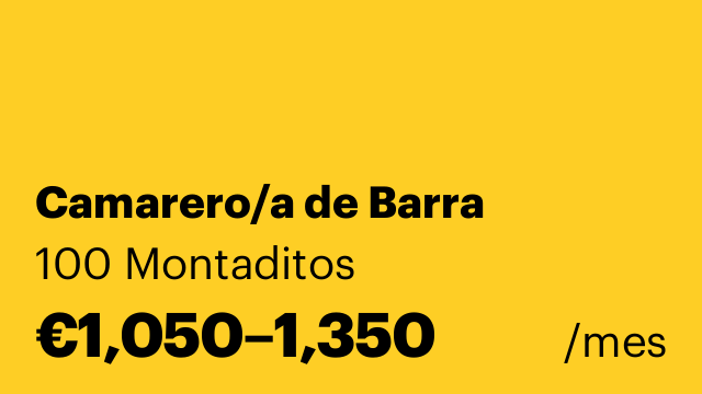 Camarero/a de Barra
