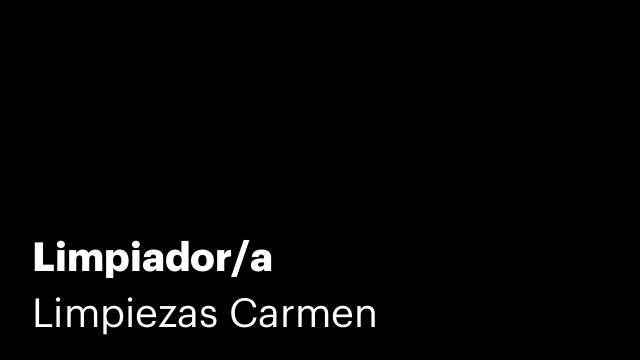 Limpiador/a