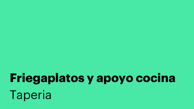 Friegaplatos y apoyo cocina