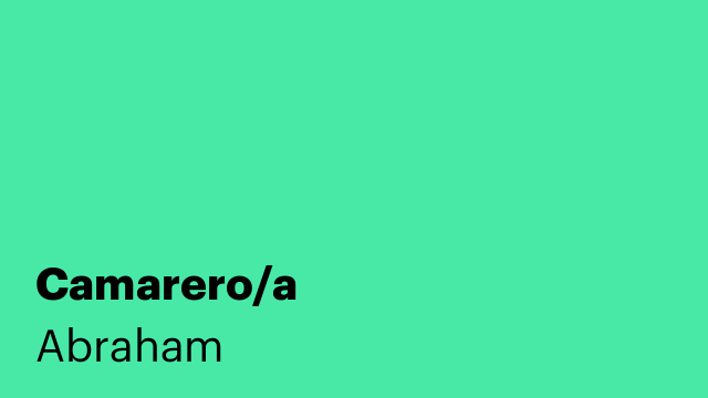 Camarero/a