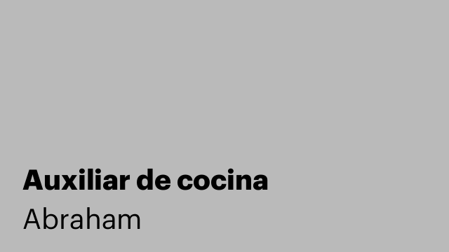 Auxiliar de cocina