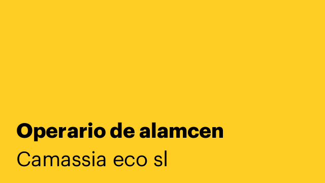 Operario de alamcen