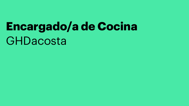Encargado/a de Cocina