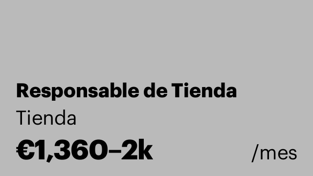 Responsable de Tienda