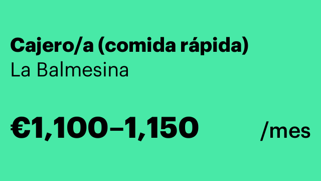 Cajero/a (comida rápida)
