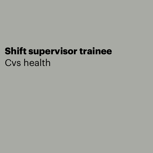 Shift supervisor trainee, Cvs health, New York, NY – Management job near  Corona #eoL8xj | JOB TODAY