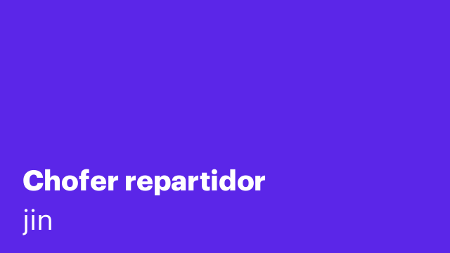 Chofer repartidor