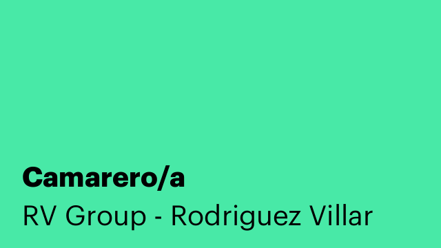 Camarero/a