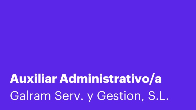 Auxiliar Administrativo/a