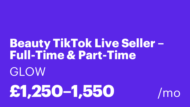 Beauty TikTok Live Seller – Full-Time & Part-Time