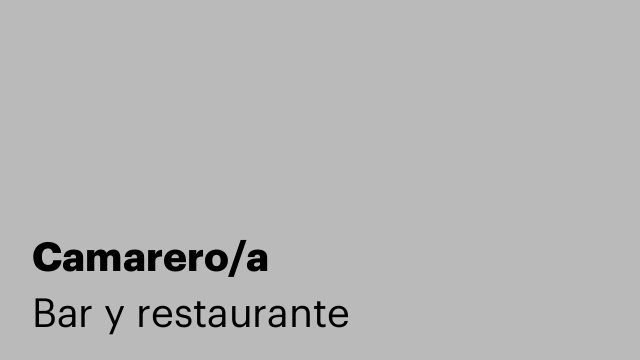 Camarero/a