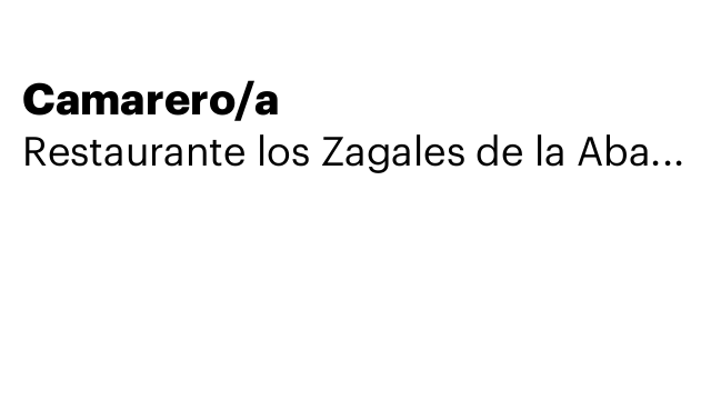 Camarero/a
