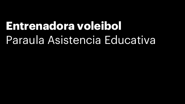 Entrenadora voleibol