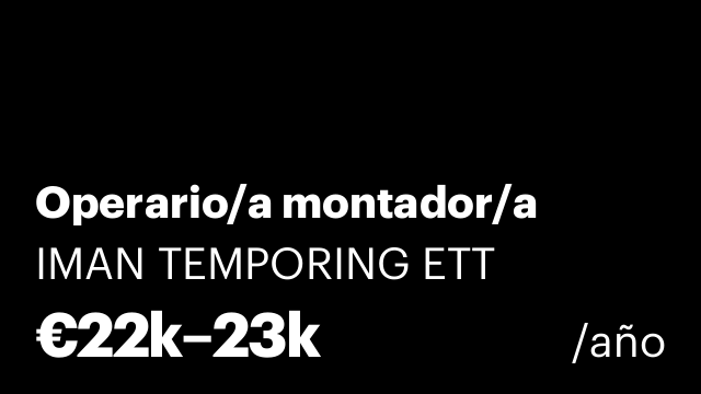 Operario/a montador/a