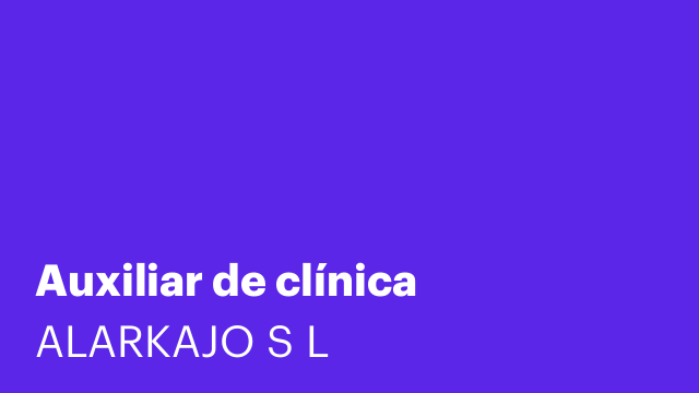 Auxiliar de clínica