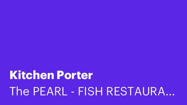 Kitchen Porter