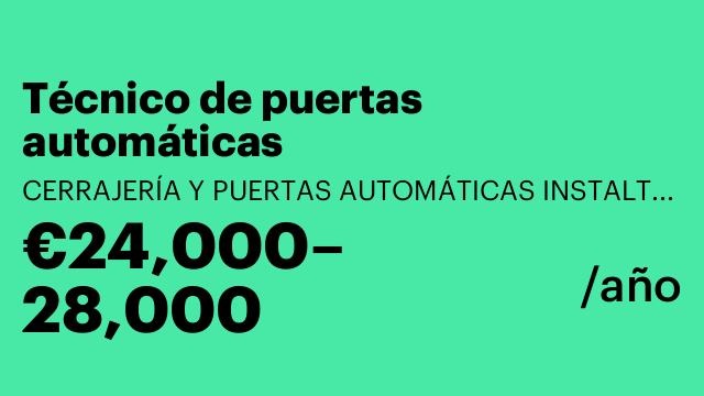 Técnico de puertas automáticas