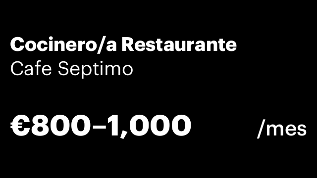 Cocinero/a Restaurante