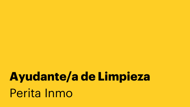 Ayudante/a de Limpieza