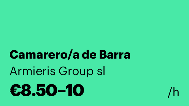Camarero/a de Barra
