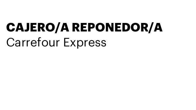 CAJERO/A REPONEDOR/A