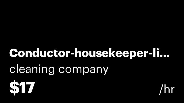 Conductor-housekeeper-limpiador