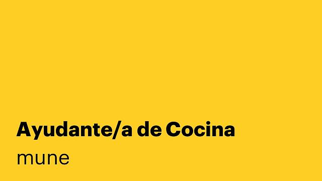 Ayudante/a de Cocina