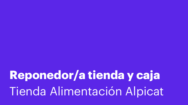 Reponedor/a tienda y caja