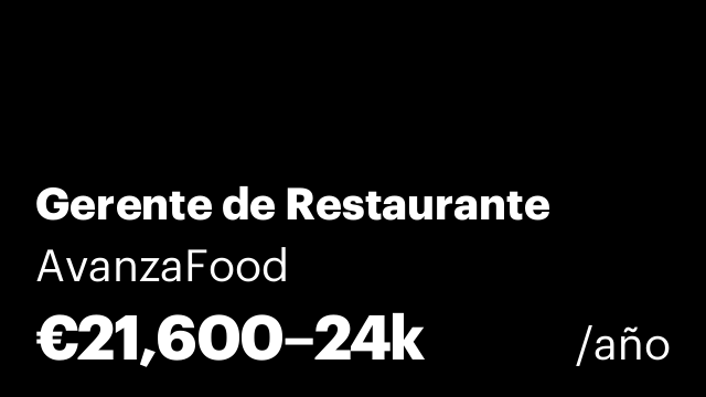 Gerente de Restaurante