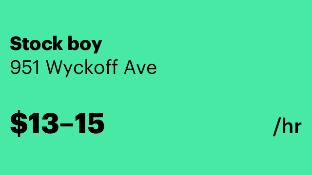 Stock boy