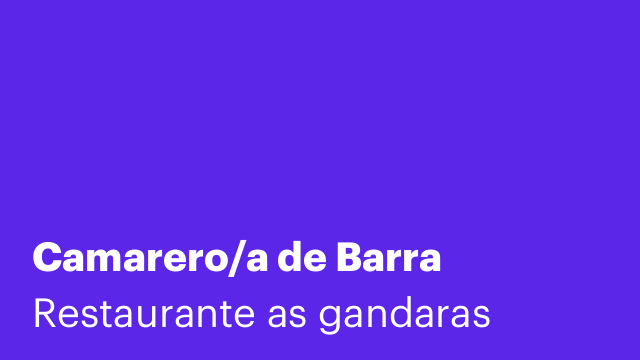 Camarero/a de Barra