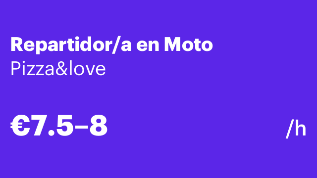 Repartidor/a en Moto