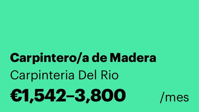 Carpintero/a de Madera