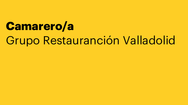 Camarero/a
