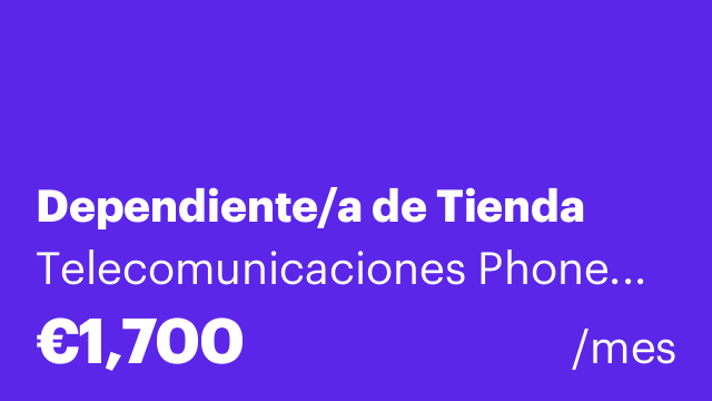 Dependiente/a de Tienda
