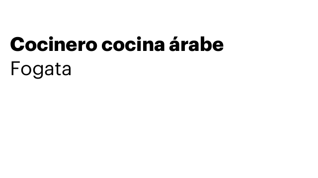 Cocinero cocina árabe