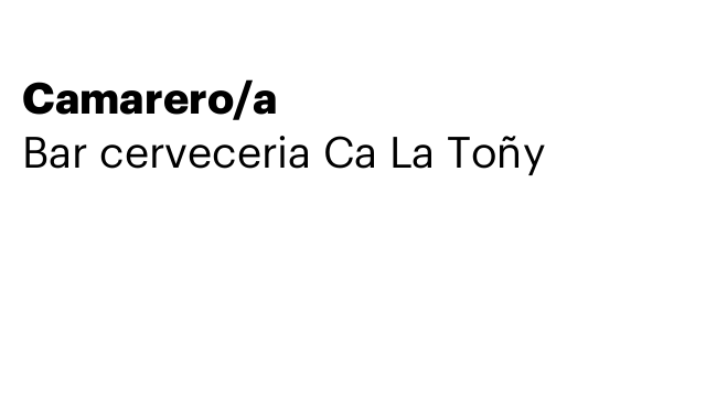 Camarero/a