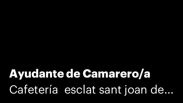 Ayudante de Camarero/a