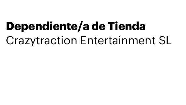 Dependiente/a de Tienda