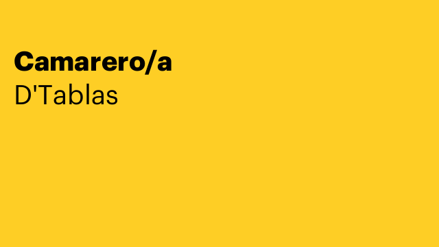 Camarero/a