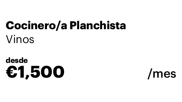 Cocinero/a Planchista