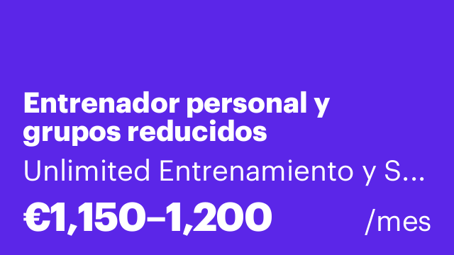 Entrenador personal y grupos reducidos