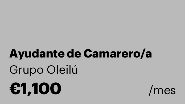 Ayudante de Camarero/a